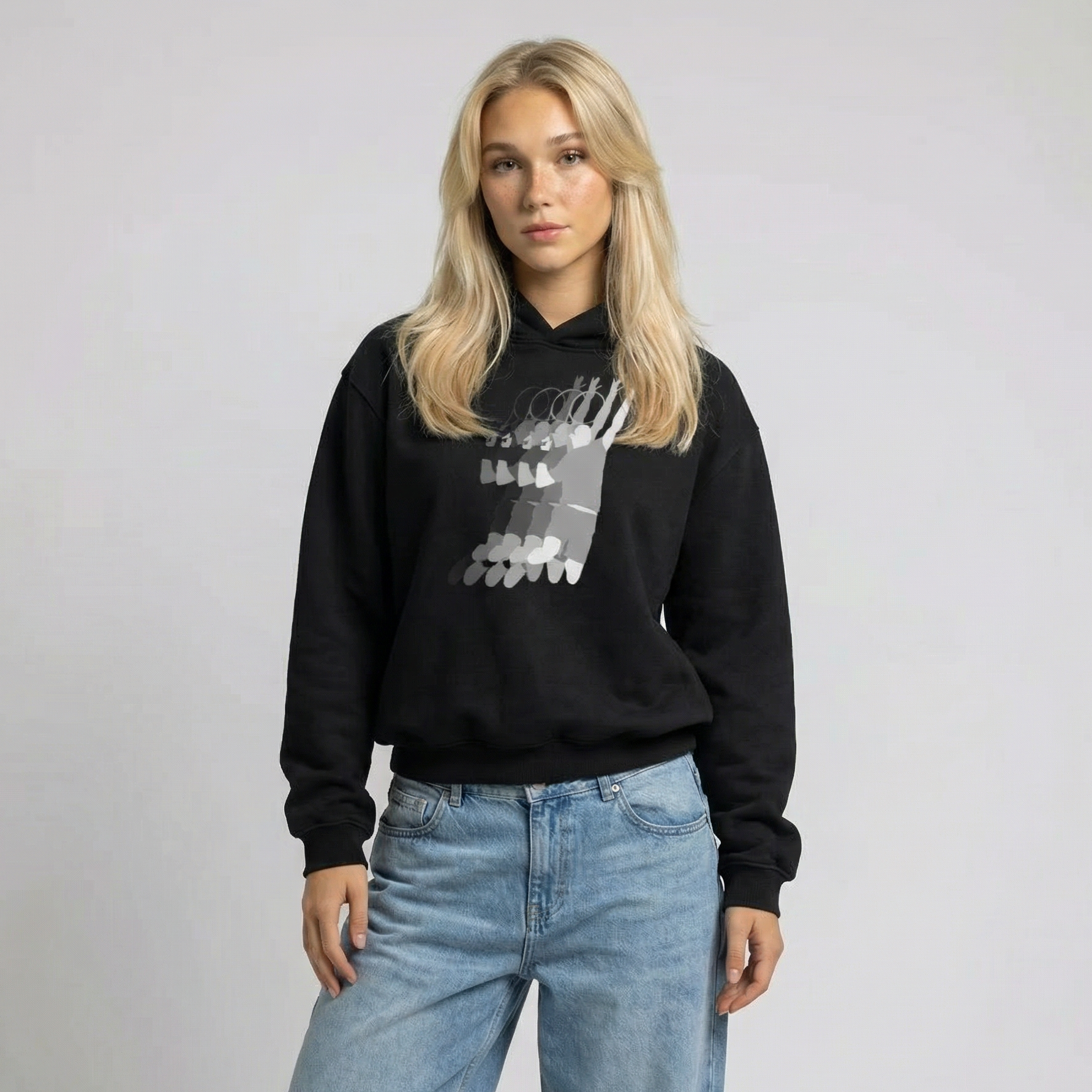 Logo Motion-Blur Hoodie