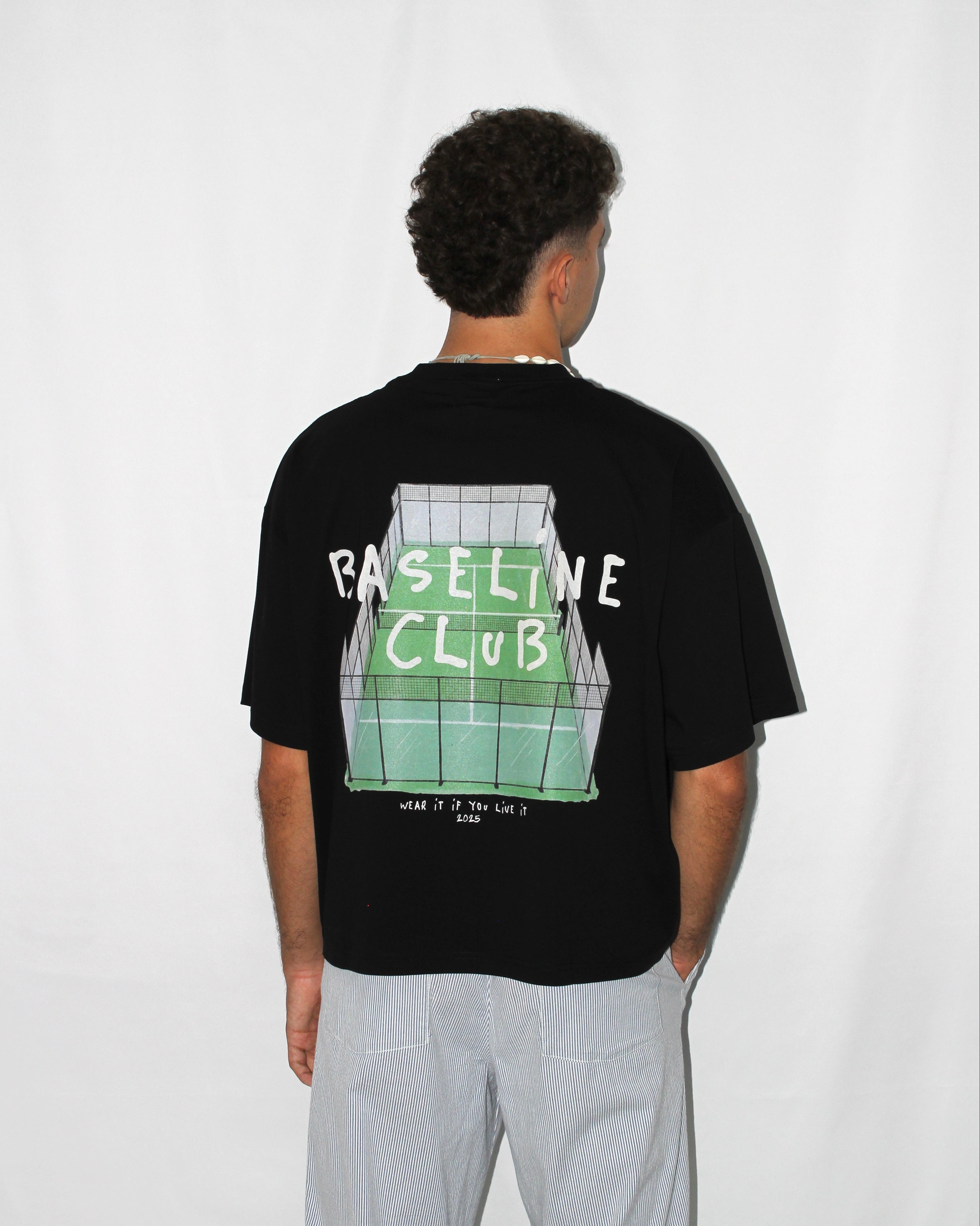 Scribbled Court Boxy T-Shirt