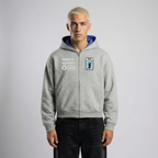 Plaid Boxy Zip Hoodie