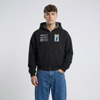 Plaid Boxy Zip Hoodie