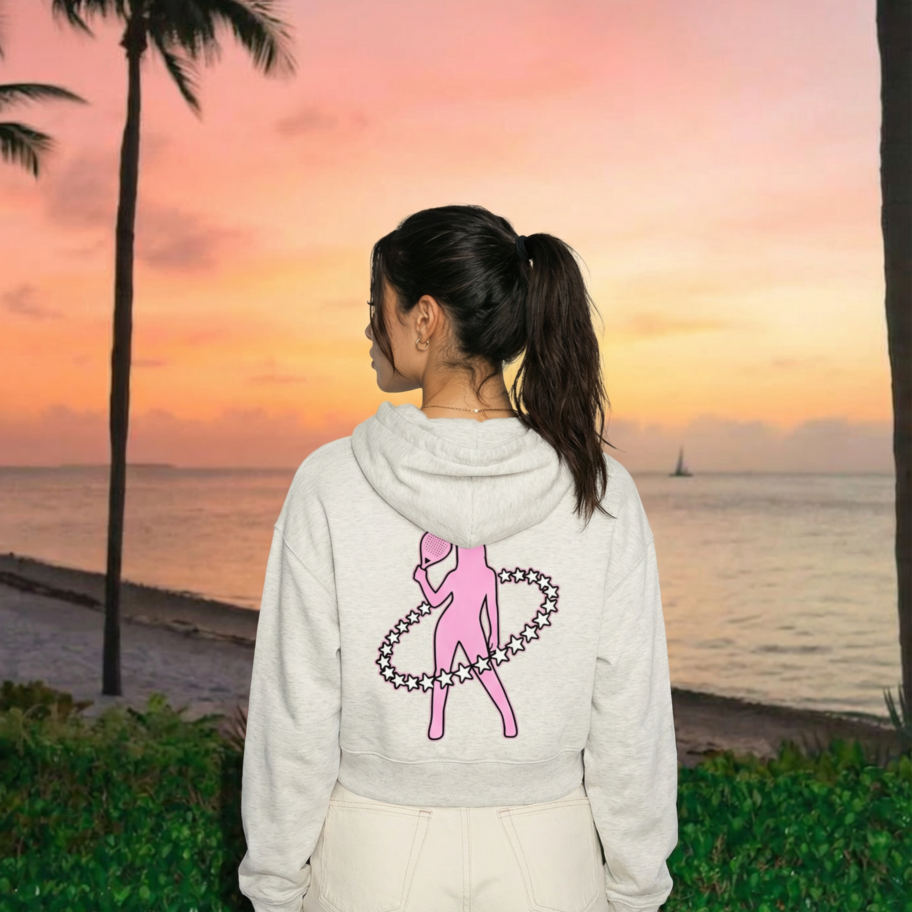 Lady cropped Zip-Hoodie