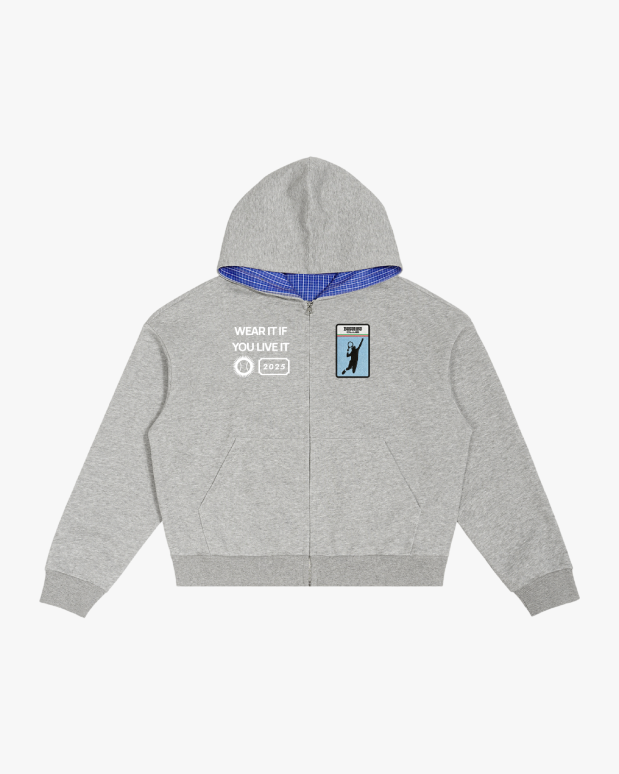 Plaid Boxy Zip Hoodie