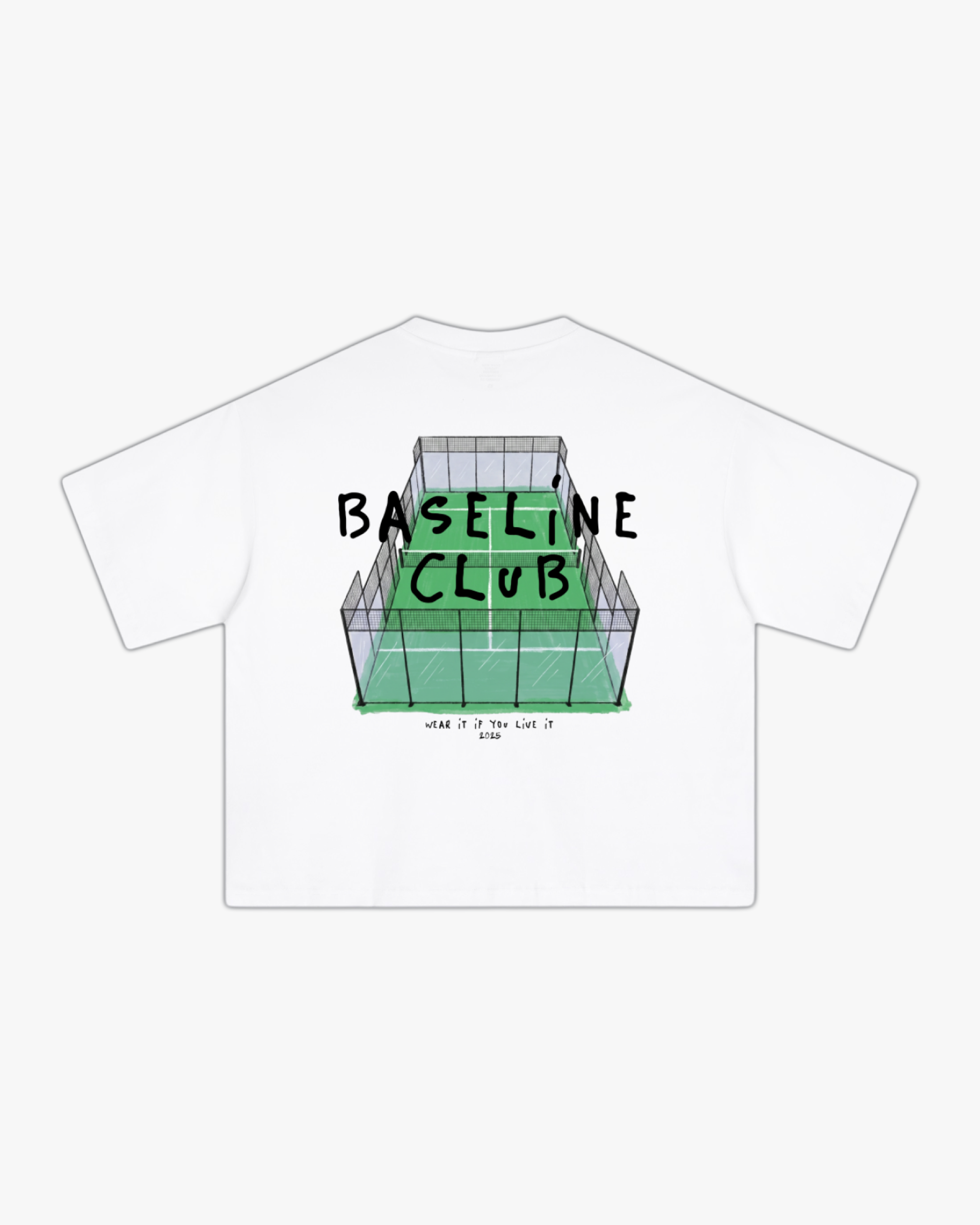 Scribbled Court Boxy T-Shirt