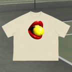 Red Mouth Boxy T-Shirt