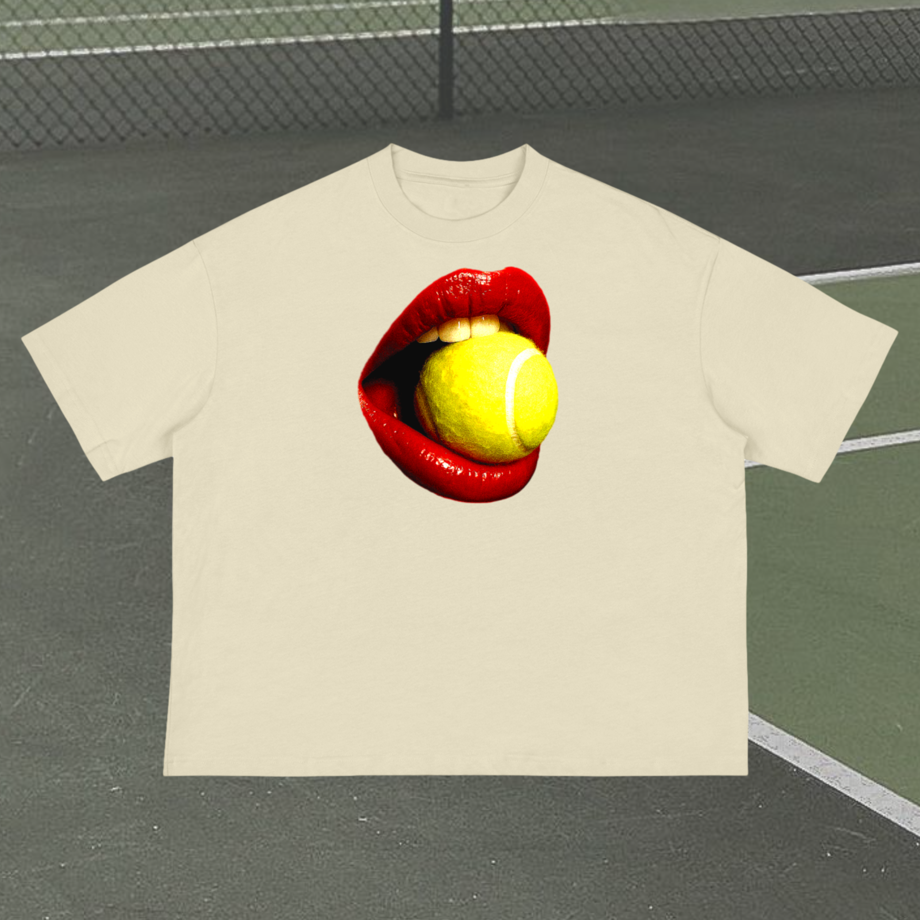 Red Mouth Boxy T-Shirt