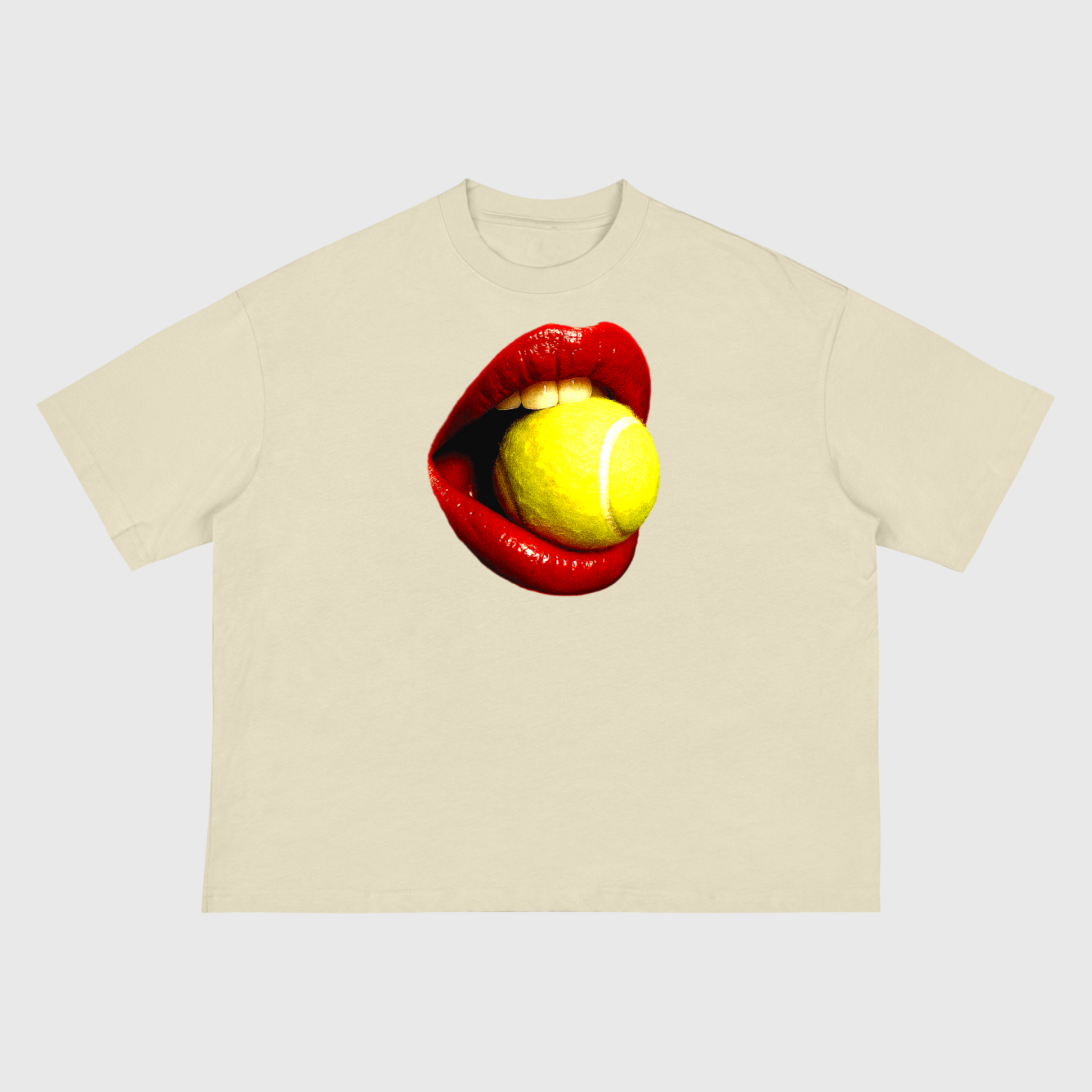 Red Mouth Boxy T-Shirt