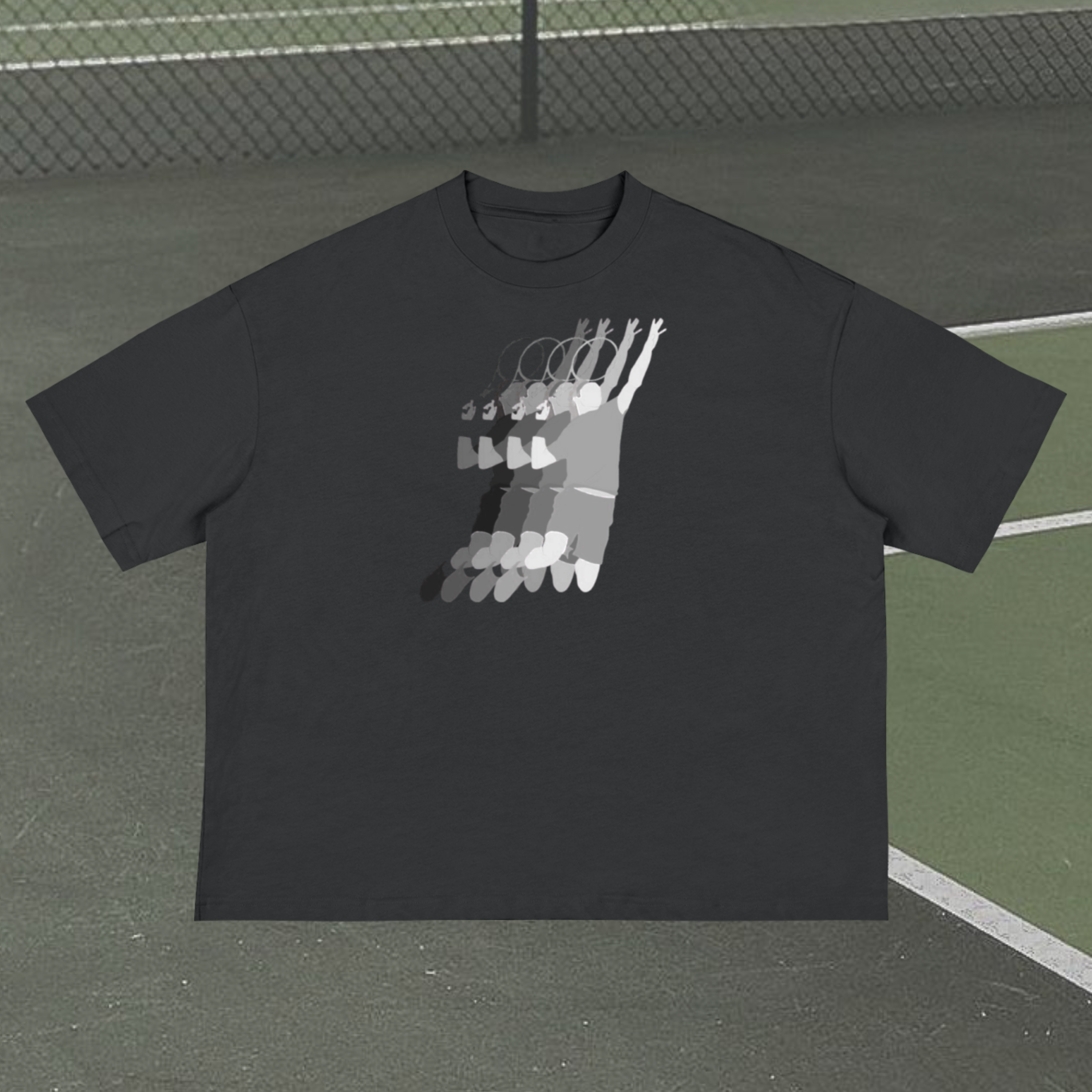 Logo Motion-Blur Boxy T-Shirt